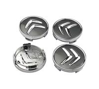 NISANNI 4 Pezzi Alta qualità Coprimozzo per Citr-oen DS3 DS4 DS5 DS6 DS7 C1 C2 C3 C4 C5 C6 C8, Copricerchi Copri Ruota Cerchio Tappi Antipolvere Copri Badge Auto Accessori,60mm,Grey