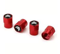NISANNI 4 Pezzi Tappi per Pneumatici per Citroen de C1 C3 C4 C5 C6 DS3 Fregi, Impermeabile Tappini Gomme Auto Tappo Antipolvere della Ruota Accessori Auto,Red-1