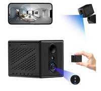 Nisanuki Telecamera Spia WiFi, 130° Mini Telecamera Nascosta Senza Fili Microcamera Spia 1080P HD, Micro Spy Cam Videocamera Sorveglianza con Rilevamento di Movimento Visione Notturna Lunga Durata