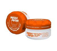 Nish Man Hair Styling Gel, cera per capello da uomo, sport (arancione), 150 ml, controllo dei bordi, tenuta ultra forte