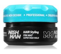 NISHMAN Cera Modellante Opaca M4 - Finitura Opaca Super Tenuta Forte 100g - Fissaggio Forte e Duraturo con Finitura Opaca - Cera per Capelli Perfetta per Stile e Texture