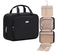 NISHEL Beauty case da viaggio da donna, grande capacità, nero