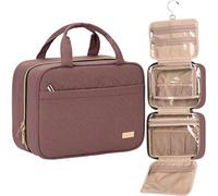 NISHEL, beauty case da viaggio, da donna, organizer portatile da appendere, per shampoo, balsamo, set di pennelli, accessori per il trucco, dimensioni medie, rosa palissandro