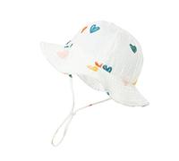 Nishine Beacg - Cappello da Sole per Bambine e Ragazze, Cappello da Pescatore, Cuore colorato