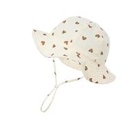 Nishine Beacg - Cappello da Sole per Bambine e Ragazze, Cappello da Pescatore, Cuore Kaki