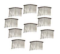 Nishiyuenyi 10 Pezzi di Fermagli per Capelli Fai Da Te, Pettini Laterali, Accessori per Capelli, Bronzo