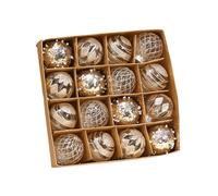 Nishiyuenyi 16 Pezzi di Palline di Natale, Decorazioni Natalizie, Regalo, Portatili, Decorazioni Da Appendere All'albero di Natale, Riutilizzabili per Fidanza, Champagne