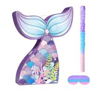 Nishiyuenyi a Forma di Sirena, Vuota, con Asta E Benda, Accessorio per Feste di Compleanno per Bambini, Giochi per Famiglie, Aula