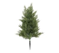 Nishiyuenyi Albero di Cipresso Artificiale da 50 Cm con Piante Finte da Terra, Accessori in Materiale PP per Decorazioni Natalizie da Esterno Realistiche, Verde