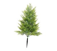 Nishiyuenyi Albero di Cipresso Artificiale da 50 Cm con Piante Finte da Terra, Accessori in Materiale PP per Decorazioni Natalizie da Esterno Realistiche, Giallo Verde