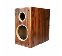 Nishiyuenyi Audio Cabinet Mobile Pretagliato per Altoparlanti Compatti Cassa Acustica Ventilata in Effetto Legno Supporto per Risposta in Frequenza Estesa, Giuggiolo