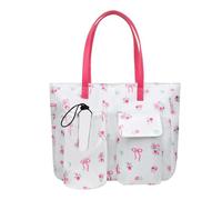 Nishiyuenyi Borsa Da Donna Grande Capacità, Borsa a Mano per Palestra, Shopping, Weekend, Tutti I Giorni, Papillon Bianco