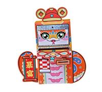 Nishiyuenyi Busta Creativa per Il Capodanno Cinese 2025, Design per Dispenser di Denaro a Forma di Serpente, Pacchetto Rosso