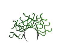 Nishiyuenyi Cosplay Headwear Cerchietto Medusa Serpente Fascia Capelli Accessori Costume Design in Pp Adatto per Donne Adulti Feste di Halloween Balli in Ma, Verde