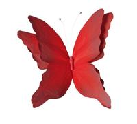 Nishiyuenyi Farfalla Artificiale Elemento Scenografico Decorazione per Eventi Ornamento Appeso Farfalla di Carta con Design Raffinato Adatta per Vetrine E Allesti, Rosso Nero