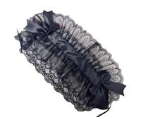 Nishiyuenyi Fascia in Pizzo, Fascia per Capelli, Bandana Da Ballo, Copricapo, Fascia Da Cameriera, Nero