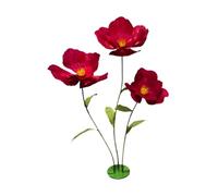 Nishiyuenyi Fiore Artificiale Decorazione per Sfondo Composizione Artistica Elemento Scenografico Puntello per Vetrine con Base Inclusa Adatto per Matrim, Vino Rosso