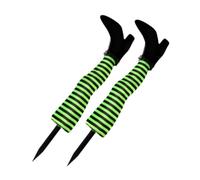 Nishiyuenyi Gambe Strega Esterni Strega Decoro Giardino Halloween Schiuma Decorazione con Luci Resistente alle Intemperie Facili da Collocare Colpo