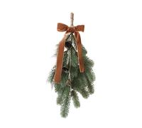 Nishiyuenyi Ghirlanda Porta Natale in PP PVC Polietilene Decorazione Artificiale Teardrop Sospesa per Porta D'Ingresso Pareti E Finestre Ideale per Ambienti Inter, 25 Cm X 7 Cm X 46 Cm