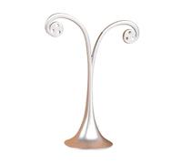 Nishiyuenyi Porta Orecchini Espositore Porta Orecchini Supporto Gioielli Organizer T Stand Metallo Stabile Presentazione Raffinata Dettaglio Adatto per Eve, Argento