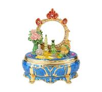 Nishiyuenyi Portagioie in Smalto, portaoggetti in Smalto, Statuetta Ornamentale, Versatile Organizer per Gioielli, Elegante per Orecchini, ciondoli, scrivania, Blu