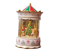 Nishiyuenyi Scatola Musicale Natalizia Ornamento Da Tavolo Decorazione Luminosa con Alimentazione USB E 8 Melodie Adatto Come Dono Natalizio E Cent, Albero Bianco