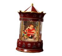 Nishiyuenyi Scatola Musicale Natalizia Ornamento Da Tavolo Decorazione Luminosa con Alimentazione USB E 8 Melodie Adatto Come Dono Natalizio E Cent, Telefono Rosso di Babbo Natale