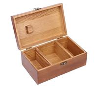 Nishiyuenyi Scatola Portaoggetti per Cucito Scatola Portaoggetti in Legno per Cucito con Scomparti Portautensili da Cucito con Coperchio Porta Accessori da Cucito, Legna