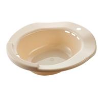 Nishiyuenyi Sitz Bath Basin con Design Curvo per Igiene Personale Bacinella Lavaggio Resistente in Materiale PP Seduta Sicura E Foro Scarico Adatto a Donne Anziani Lavaggi Intimi Casa, Yellow