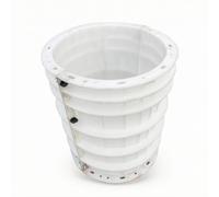 Nishiyuenyi Stampi Colonna Cemento Cassaforma Colonna Cassaforma Cilindrica Modulo Pilastro Progettazione Modulare per Impilamento, Diametro 35 Cm, Altezza 50 Cm, Modello Impilabile