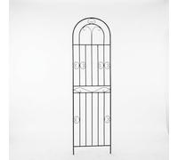 Nishiyuenyi Traliccio da Giardino Arco in Metallo, Sezioni Preassemblate, Elemento per Orto, Abbellimento Pareti, Per Creatori Spazi, Nero, 200 cm Altezza 50 cm Larghezza
