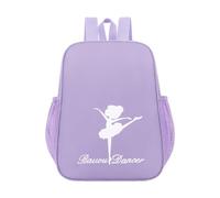 Nishiyuenyi Zaino Danza Classica per Ragazze Materiale Resistente Stampa Elegante Interno Spazioso Adatto a Lezioni di Balletto Viaggi Giornalieri, Viola