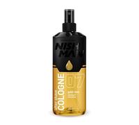 NISHMAN Acqua di Colonia Dopobarba 07 - Gold One 400ml - Lozione Dopobarba Rinfrescante per Uomini - Profumo di Mandarino Rosso, Menta, Olio di Rosa, Cannella - Protezione e Idratazione a Lunga Durata
