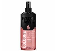 NISHMAN Aftershave Cologne 03 - Nesly 400ml - Lozione Rinfrescante Dopo Barba per Uomini - Profumo di Heliotropio Cremoso & Fiore di Ibisco Orientale - Colonia Dopo Barba per Uomini
