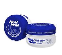 NISHMAN Cera Gel Aqua per Uomini B1 - Gumgum 150g - Profumo di Chewing Gum - Aspetto Lucido Naturale - Tenuta Ultra Forte - Controllo e Definizione a Lunga Durata