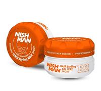 NISHMAN Cera Gel Aqua per Uomini B2 - Sport 150g - Profumo di Frutti Tropicali - Aspetto Lucido Naturale - Tenuta Ultra Forte - Controllo e Definizione a Lunga Durata