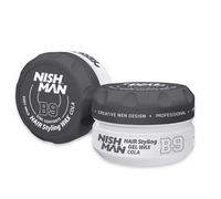 NISHMAN Cera Gel Aqua per Uomini B9 - Cola 150g - Profumo di Cola - Aspetto Lucido Naturale - Tenuta Ultra Forte - Controllo e Definizione a Lunga Durata