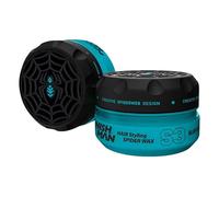 NISHMAN Aqua Spider Wax S3 - Blue Web 150g - Profumo di Pisello Dolce - Tenuta Forte e Finitura Lucida Cera per Capelli da Uomo, Styling Flessibile per Tutti i Tipi di Capelli