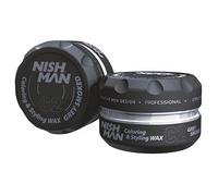 NISHMAN Cera Colorante C2 - Grey Smoked 100g - Colorazione Temporanea Istantanea, Styling e Fissaggio per Tutti i Tipi di Capelli - Fissaggio Duraturo e Finitura Brillante - Colore e Styling in Uno