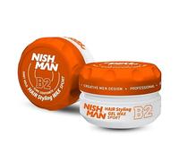 NISHMAN Cera Gel Aqua per Uomini B2 - Sport 150g - Profumo di Frutti Tropicali - Aspetto Lucido Naturale - Tenuta Ultra Forte - Controllo e Definizione a Lunga Durata