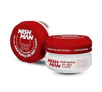 NISHMAN Cera Gel Aqua per Uomini B3 - Flaming 150g - Profumo di Mango - Aspetto Lucido Naturale - Tenuta Ultra Forte - Controllo e Definizione a Lunga Durata