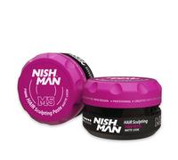 NISHMAN Cera Modellante Opaca M5 - Pasta Fibrosa Effetto Opaco 100g - Fissaggio Forte e Duraturo con Finitura Opaca - Cera per Capelli Perfetta per Stile e Texture