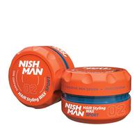 NISHMAN Cera per Capelli per Uomini 02 - Sport 150g - Profumo di Frutti Tropicali - Aspetto Lucido Naturale - Forte Tenuta - Gel per Capelli Aqua Wax - Controllo e Definizione a Lunga Durata