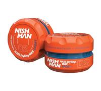 NISHMAN Cera per Capelli per Uomini 02 - Sport 150g - Profumo di Frutti Tropicali - Aspetto Lucido Naturale - Forte Tenuta - Gel per Capelli Aqua Wax - Controllo e Definizione a Lunga Durata