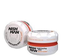 NISHMAN Cera per Capelli per Uomini 06 - Mystic Gummy 150g - Profumo di Pesca - Aspetto Lucido Naturale - Forte Tenuta - Gel per Capelli Aqua Wax - Controllo e Definizione a Lunga Durata