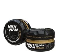 NISHMAN Cera per Capelli per Uomini 07 - Gold One 150g - Profumo Gold One - Aspetto Lucido Naturale - Forte Tenuta - Gel per Capelli Aqua Wax - Controllo e Definizione a Lunga Durata