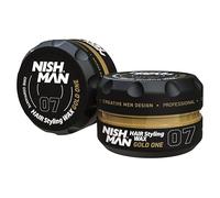 NISHMAN Cera per Capelli per Uomini 07 - Gold One 150g - Profumo Gold One - Aspetto Lucido Naturale - Forte Tenuta - Gel per Capelli Aqua Wax - Controllo e Definizione a Lunga Durata