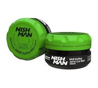 NISHMAN Modellante Opaca M2 - Cera Argillosa Opaca con Cheratina 100g - Fissaggio Forte e Duraturo con Finitura Opaca - Cera per Capelli Perfetta per Stile e Texture