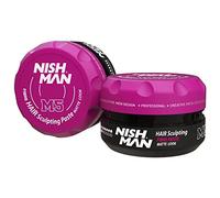 NISHMAN Cera Modellante Opaca M5 - Pasta Fibrosa Effetto Opaco 100g - Fissaggio Forte e Duraturo con Finitura Opaca - Cera per Capelli Perfetta per Stile e Texture