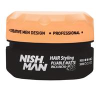 NISHMAN Cera Modellante Opaca M6 - Flessibile Opaca Inca Inchi 100g - Fissaggio Forte e Duraturo con Finitura Opaca - Cera per Capelli Perfetta per Stile e Texture